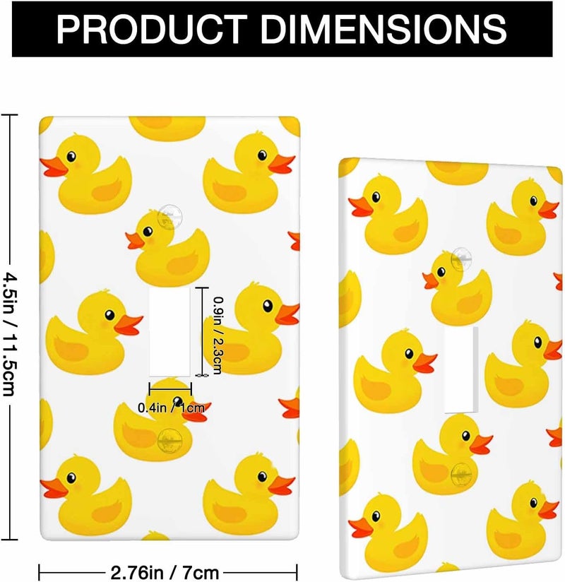 Moslion Duck Toy Single Toggle Covers Cute Animal Shower Ducks 1 Gang Wall Plate Decoration Light Switch Covers Bathroom Home Kitchen - Image 2